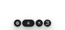 The floating Lirrly bar expanded into its dock of controls